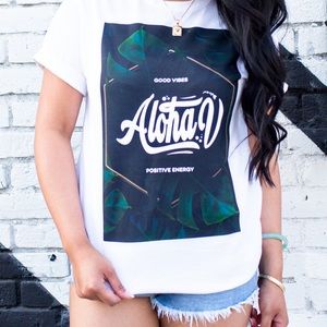 Aloha V tees
